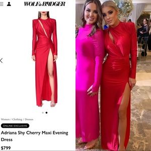 Adriana Shy Red Maxi Dress. Size XS